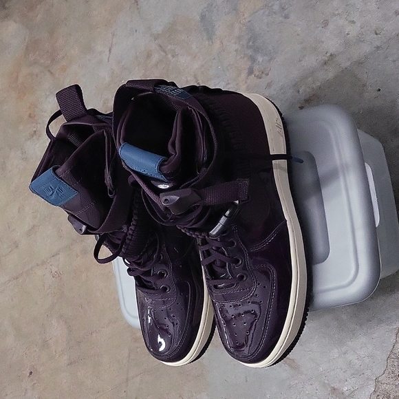 Nike AF1 Purple patten leather - Picture 3 of 5